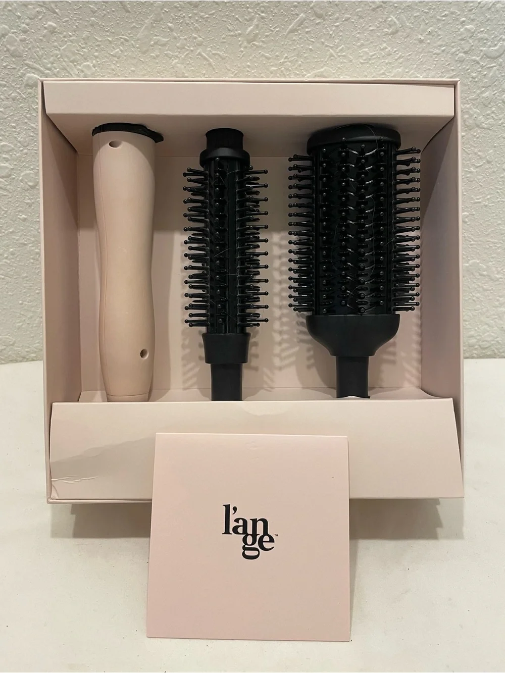 Lange Heated Round Brush Set - Light Pink & Black